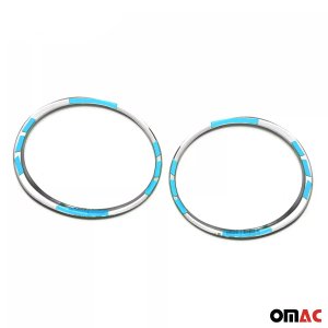 Nissan Juke Headlight Cover - Omac - S.Steel - Gloss Silver - 2015-2017